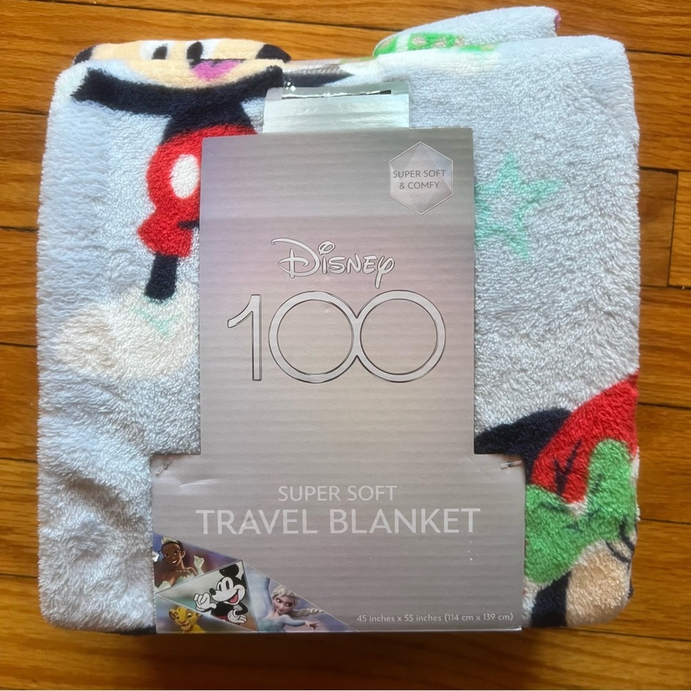 Disney 100 travel size fleece blanket